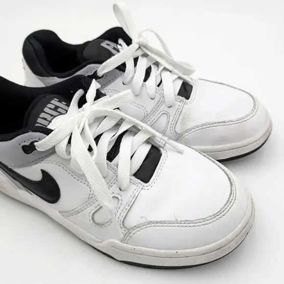 Nike Full Force Low Big Shoes Kids' White/Pewter/Black Size US4.5Y EU36.5 - Picture 14 of 14